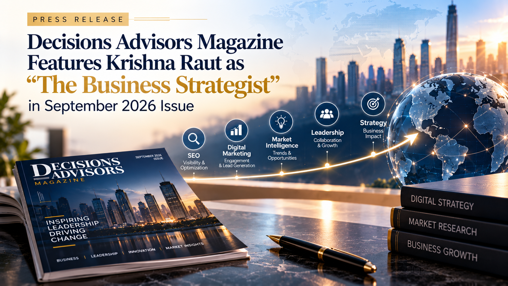 Decisions Advisors Magazine Features Krishna Raut as “The Business Strategist” in September 2026 Issue