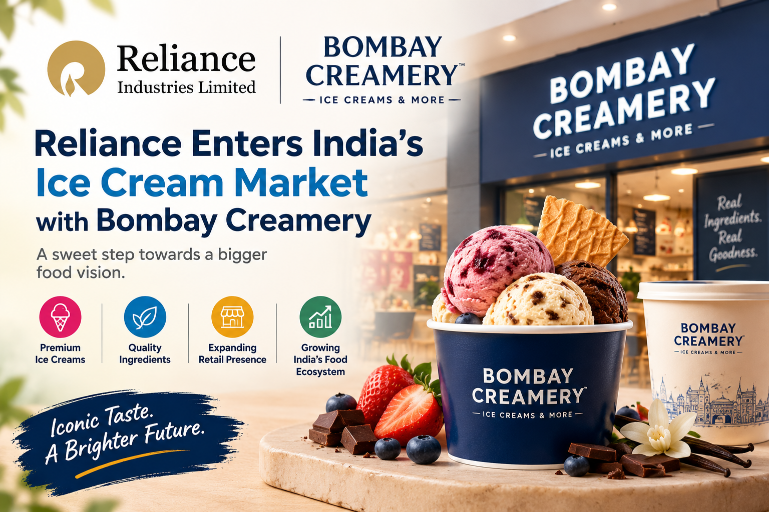 Reliance Enters India’s Ice Cream Market with Bombay Creamery